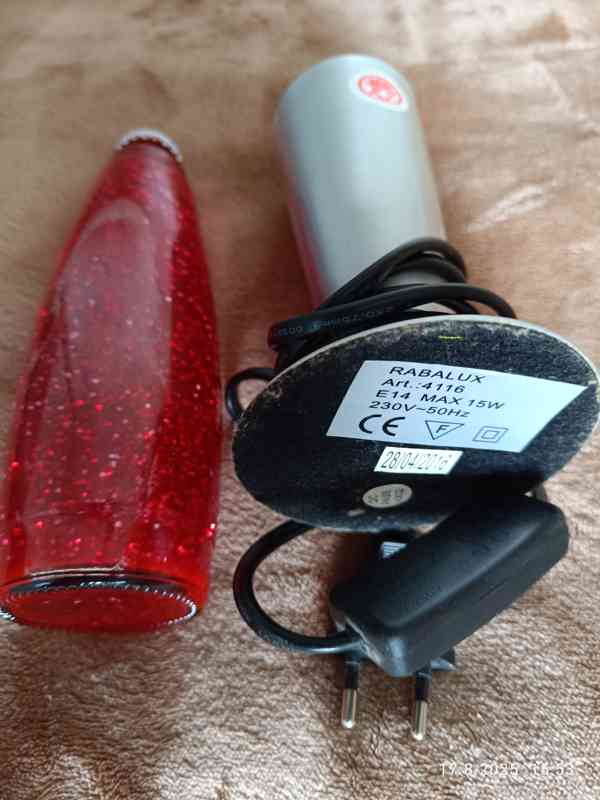 Prodám Dekorativní lávovou lampičku Rabalux 4116 - Glitter M - foto 4