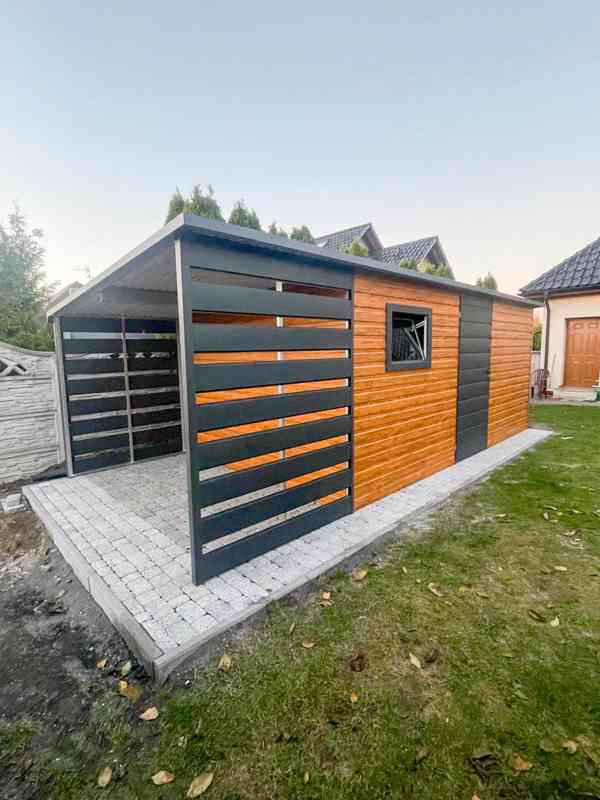 Zahradní domek 5x3,5m + přístřešek 1,5m - dveře - okno TS869 - foto 4