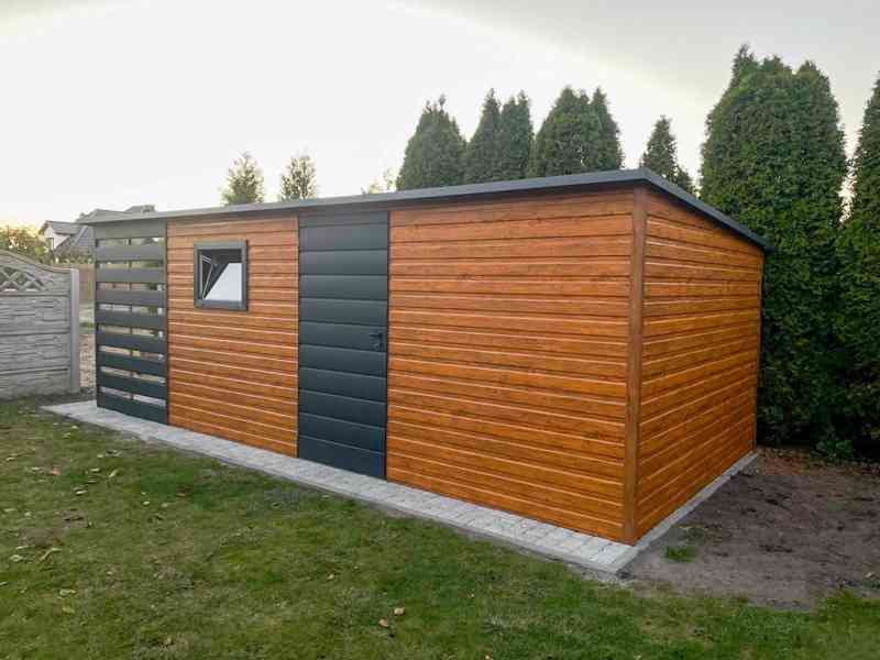 Zahradní domek 5x3,5m + přístřešek 1,5m - dveře - okno TS869 - foto 5