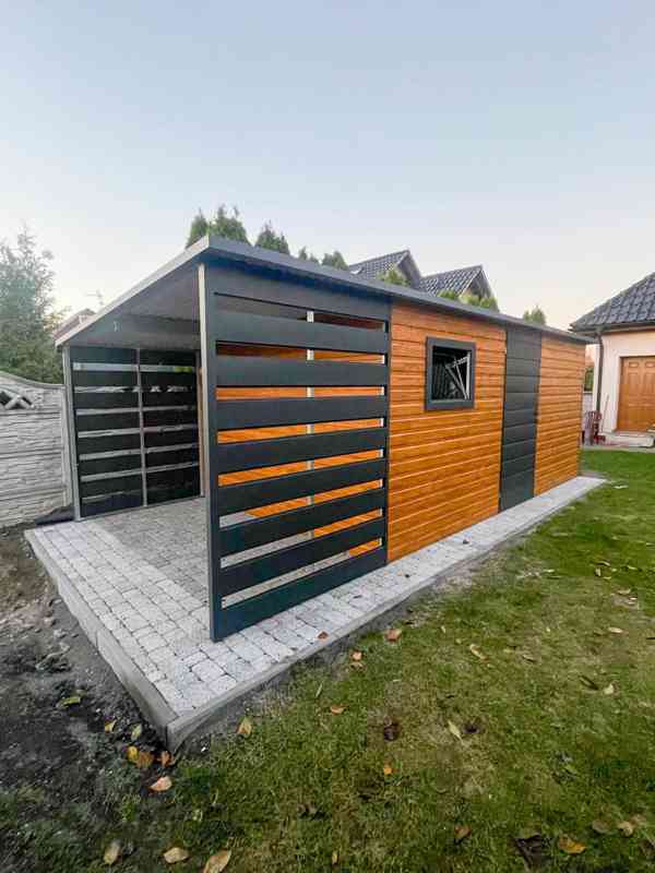 Zahradní domek 5x3,5m + přístřešek 1,5m - dveře - okno TS869 - foto 3