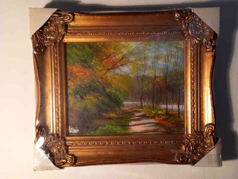 Olejomalba na plátně - zdobený rám 310x260mm - 24 -  - foto 2