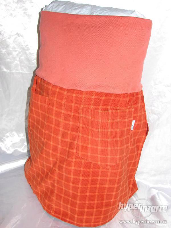 Těhotenská sukně rezatá  - s podšívkou - foto 2