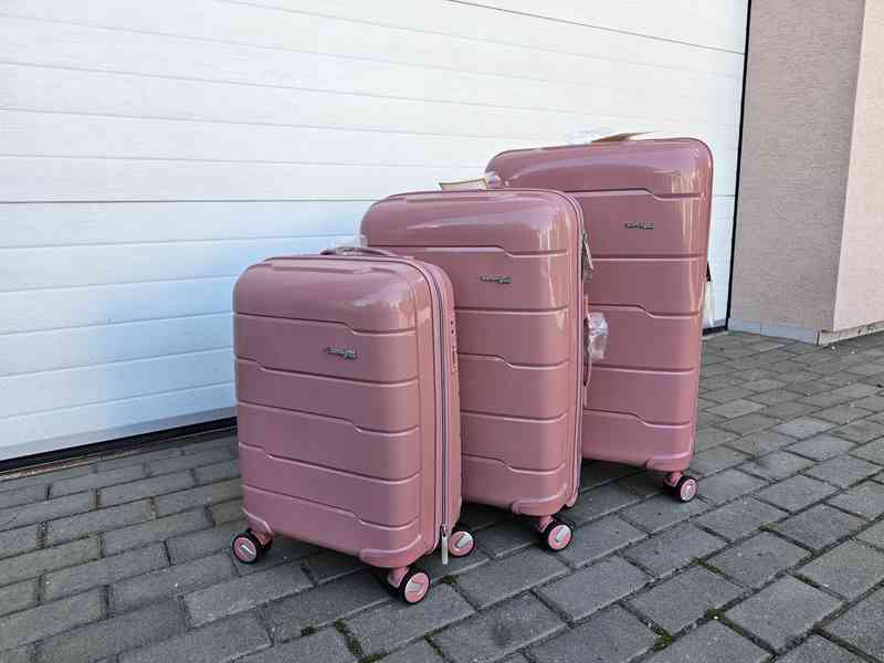 Sada skořepinových cestovních kufrů nová mix barev