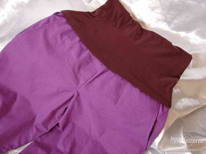Těhotenské kalhoty bavlna -užší nohavice v délce - foto 6