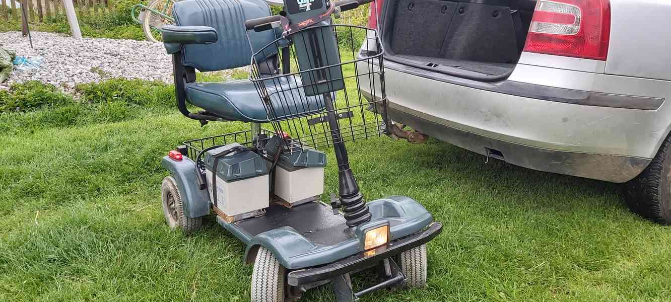 Elektrický seniorský skládací vozíček LARK – baterie 2 x 45  - foto 6