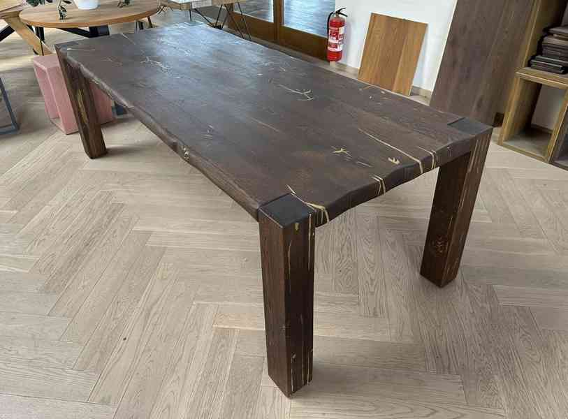 Masivní dubový stůl tmavý 2350x1000 mm  - foto 3