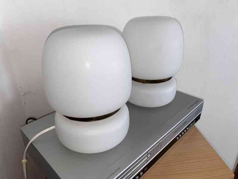 2 x retro lampička opálové sklo 70.léta - foto 3
