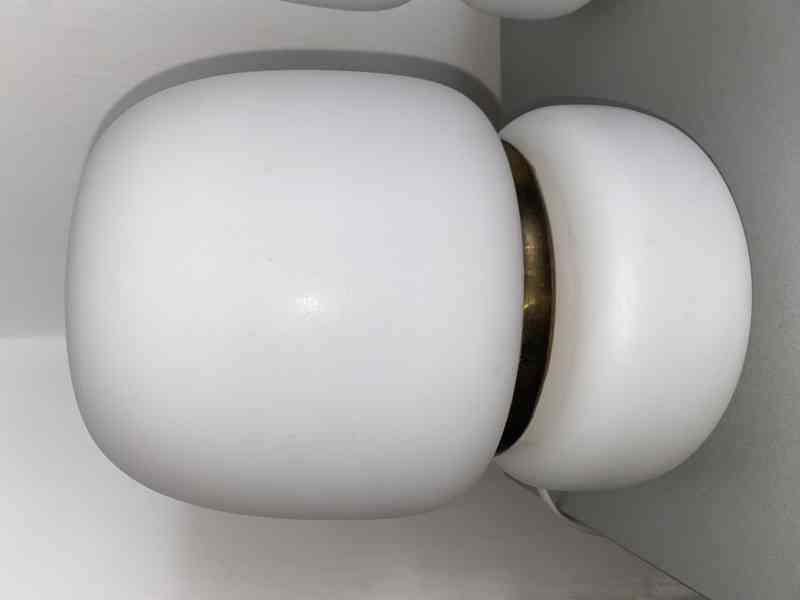 2 x retro lampička opálové sklo 70.léta - foto 4