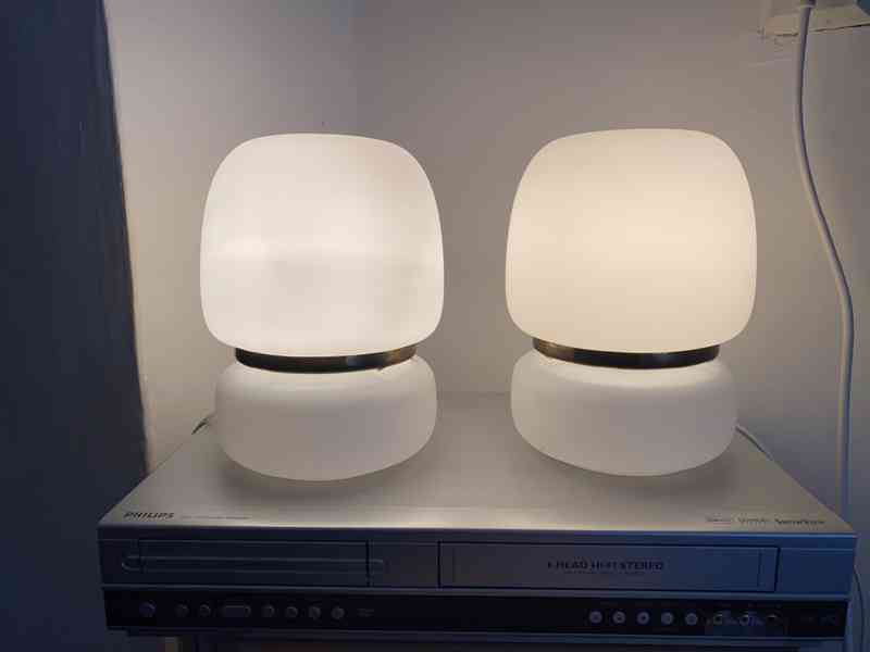 2 x retro lampička opálové sklo 70.léta - foto 8