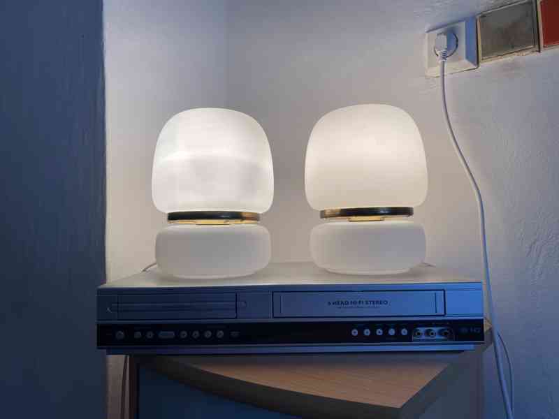 2 x retro lampička opálové sklo 70.léta - foto 9