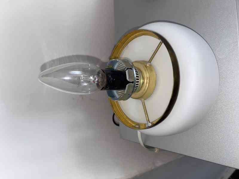 2 x retro lampička opálové sklo 70.léta - foto 5