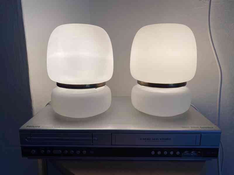 2 x retro lampička opálové sklo 70.léta - foto 7