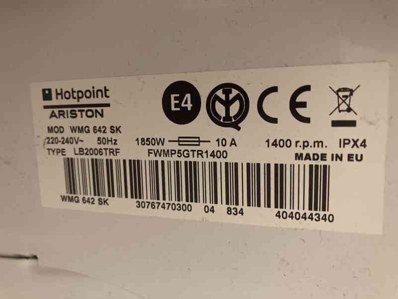 Automatická pračka HOTPOINT ARISTON (5 let stará) - foto 4