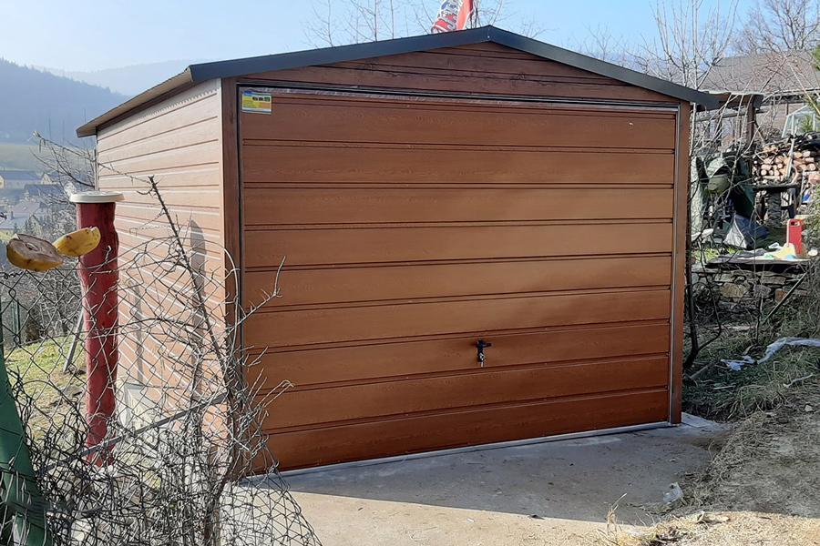 Plechová garáž PREMIUM 3x5m s výklopnými vraty  - foto 10