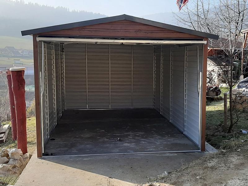 Plechová garáž PREMIUM 3x5m s výklopnými vraty  - foto 8