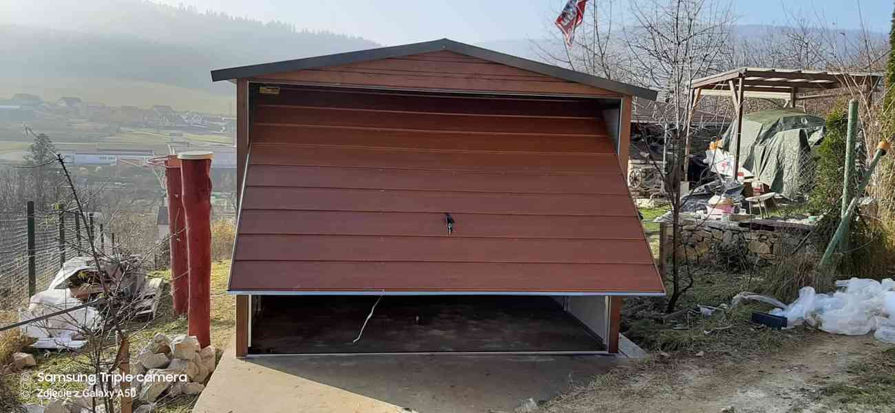 Plechová garáž PREMIUM 3x5m s výklopnými vraty  - foto 4