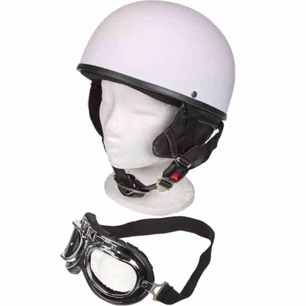 Helma Mil-Tec Moto Retro - bílá - foto 2