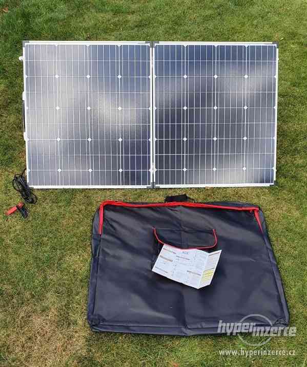 Solární panely skládací kufr 160W k dobíjení akumulátoru 12V - foto 1