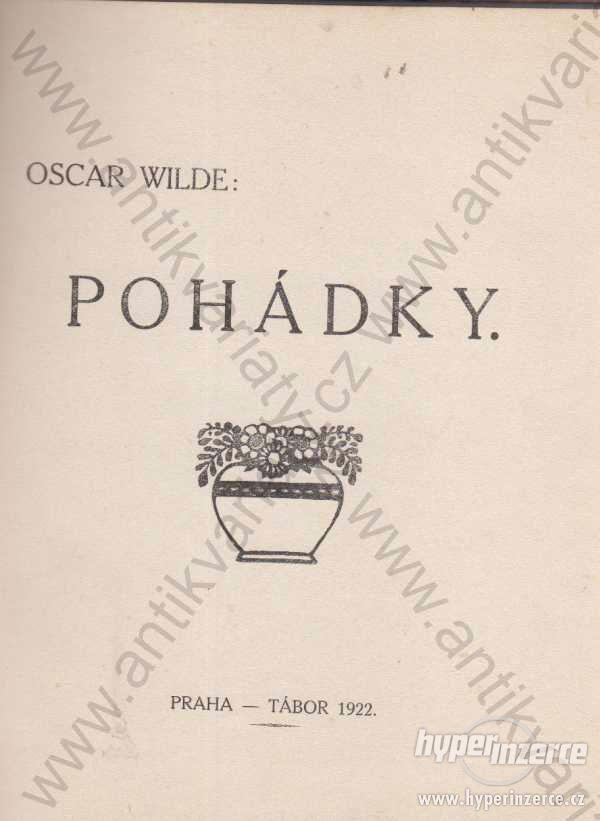 Pohádky Oscar Wilde 1922 Čeněk Semerád, Praha - foto 1