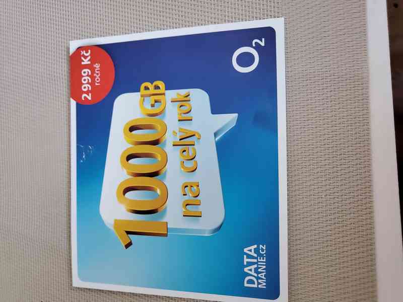 Roční datová karta O2 1000 Gb za akčni cenu po dobití - foto 1