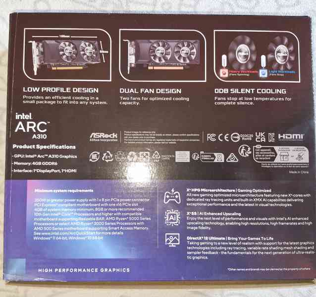 Intel Arc A310 low profile grafická karta 4GB - foto 6