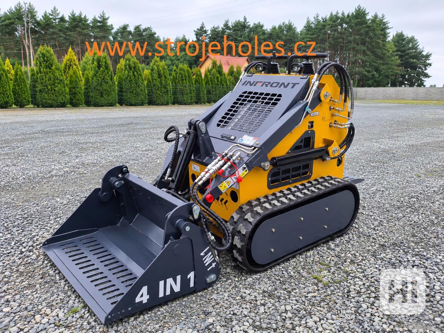 Mini pásový nakladač YF380 25 HP 890 kg, lžíce 4v1 - foto 1