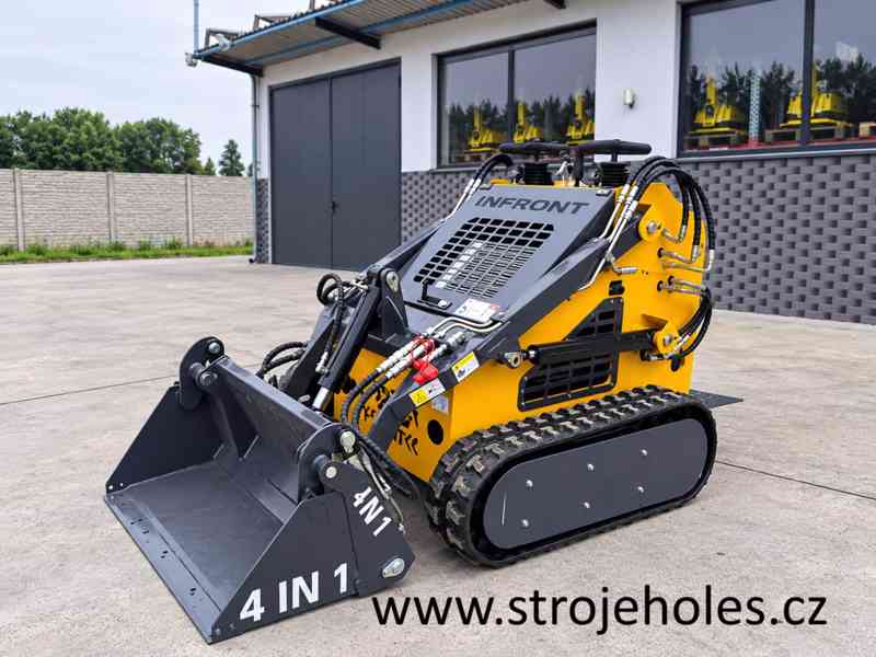 Mini pásový nakladač YF380 25 HP 890 kg, lžíce 4v1 - foto 3