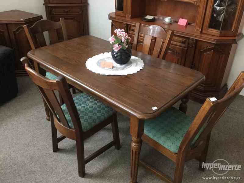 Rustikální stůl +4x židle - foto 1