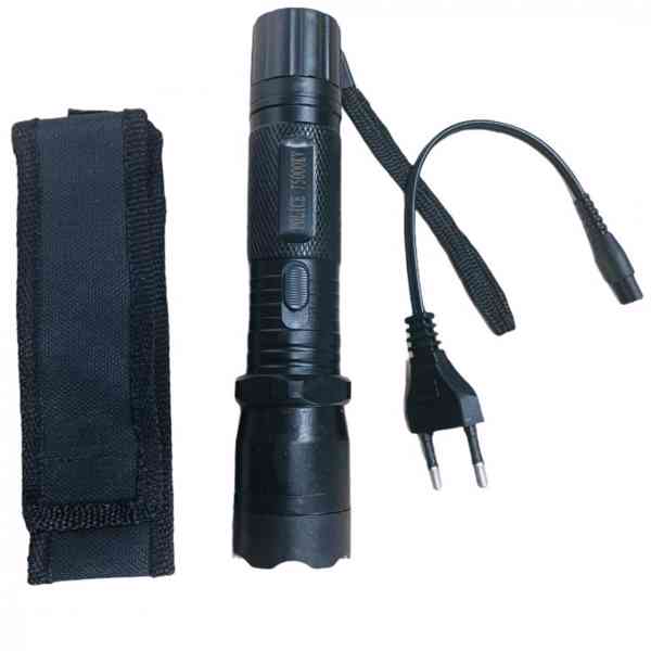 LED svítilna s paralyzérem Police - černá - foto 5