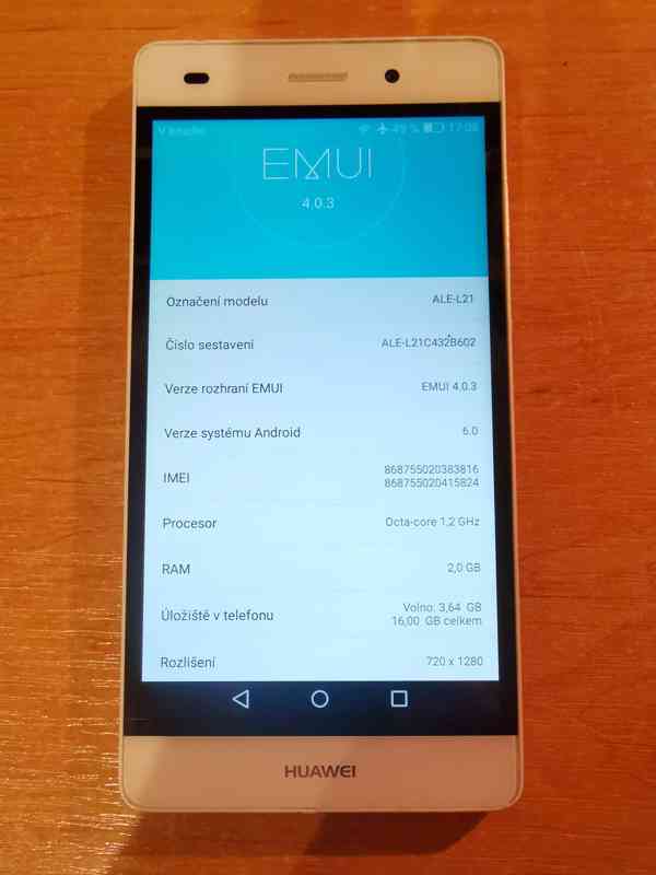 Huawei P8 Lite bílý, vada WiFi - foto 2