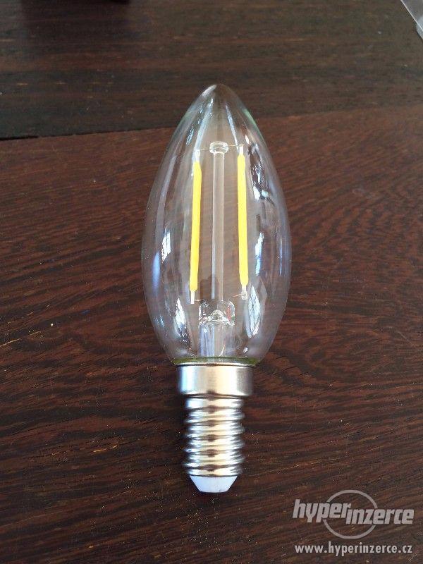 Žárovka LED filament E14 2W teplá bílá - foto 1