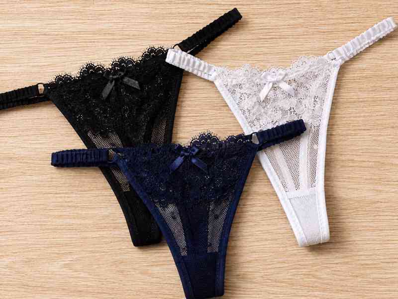 Luxusní set 3x krajkových tang vel. S - foto 2