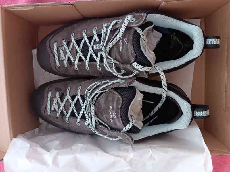 Dámské nástupovky Scarpa Crux - shark/blue radiance/gray - foto 1