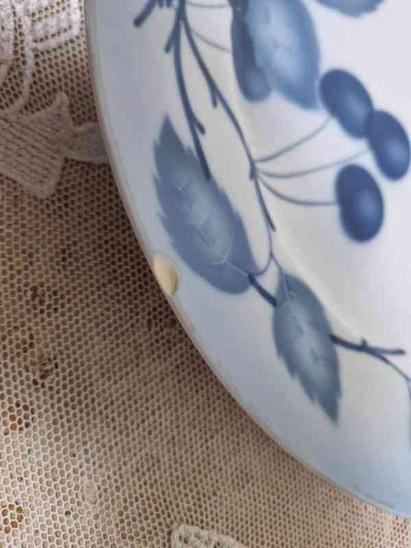 Porcelánový talir Modré Třešně Bystřice u Teplic - foto 5