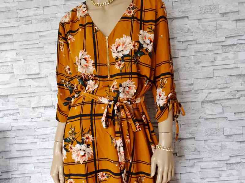 Krásné šaty s květy, NOVÉ, vel. EU 46/ 3XL - foto 2