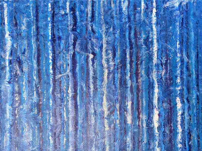 Obraz modrý les kvete 70x50 cm akryl na plátně Moňas - foto 2