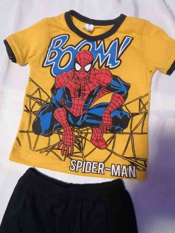 Dětský letní komplet, Spiderman, žlutá barva, vel. 2 roky  - foto 3
