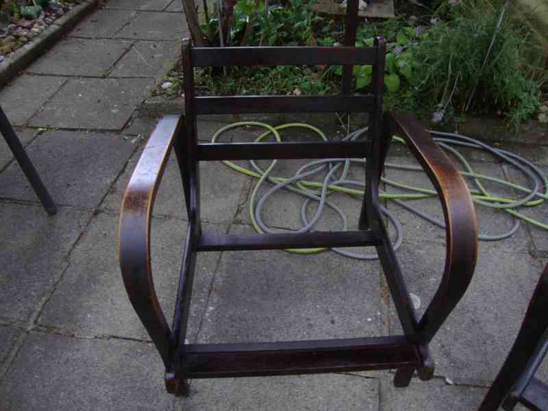 2x starožitné retro křeslo Koželka Kropáček z 50. let pěkná - foto 4