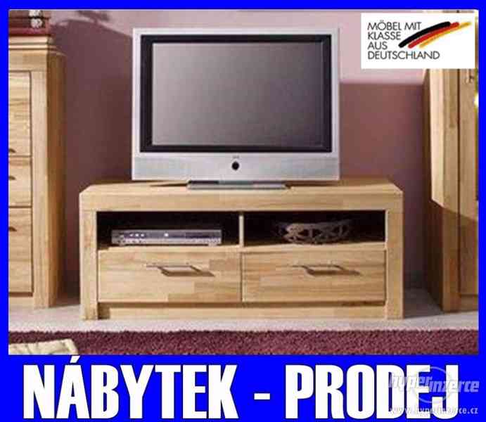 Televizní stolek - Jádrový buk MASIV GERMANY 125cm - foto 1