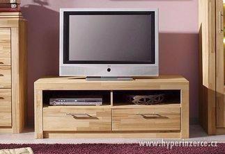 Televizní stolek - Jádrový buk MASIV GERMANY 125cm - foto 4