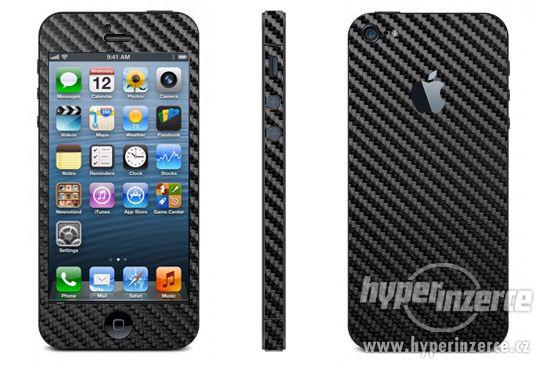 Karbonová 3M folie iPhone 5 - bílá, černá - foto 1