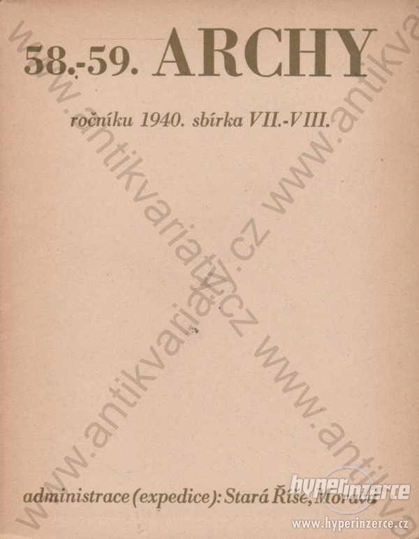 58.-59. archy - ročníku 1940, sbírka VII.-VIII. - foto 1