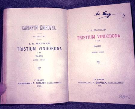 J. S. Machar: TRISTIUM VINDOBONA / První vydání z roku 1893 - foto 3