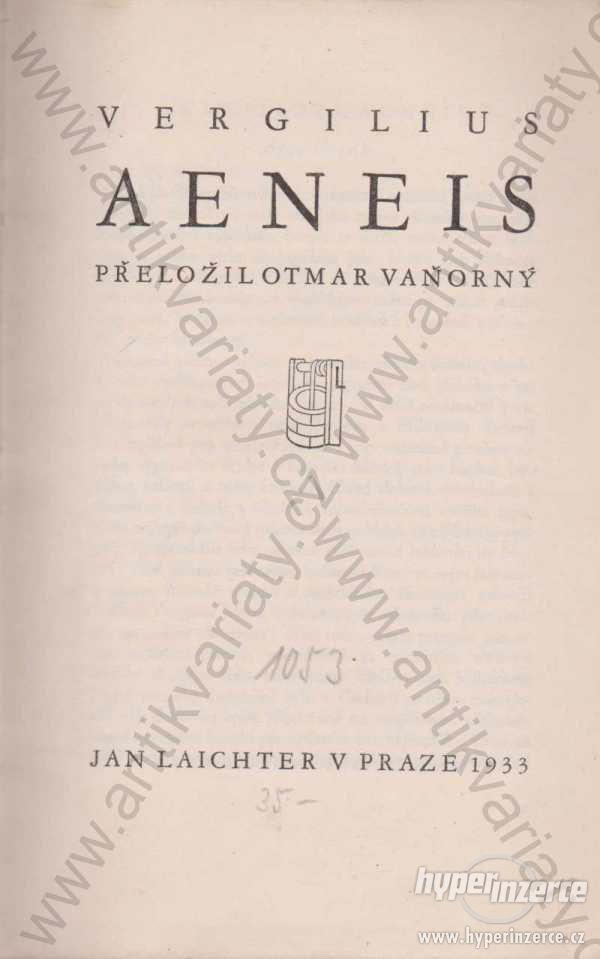 Aeneis Vergilius 1933 - foto 1