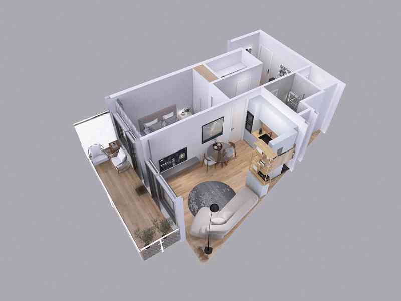 Pronájem bytu 2+kk, 81m2 Brno, Nové sady, parkovací místo - foto 4
