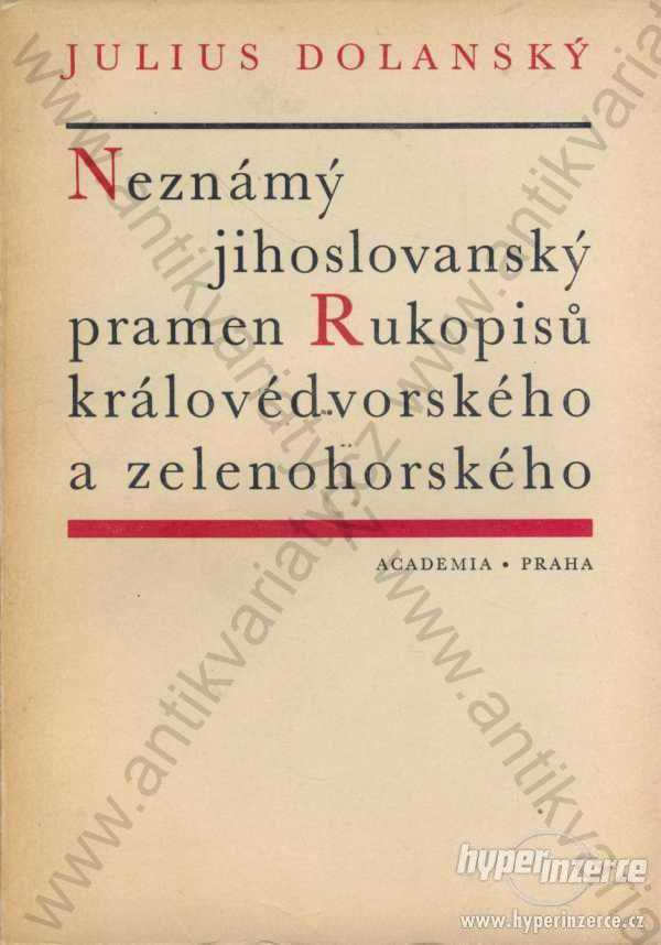 Neznámý jihoslovanský pramen Rukopisů k. a z. 1968 - foto 1