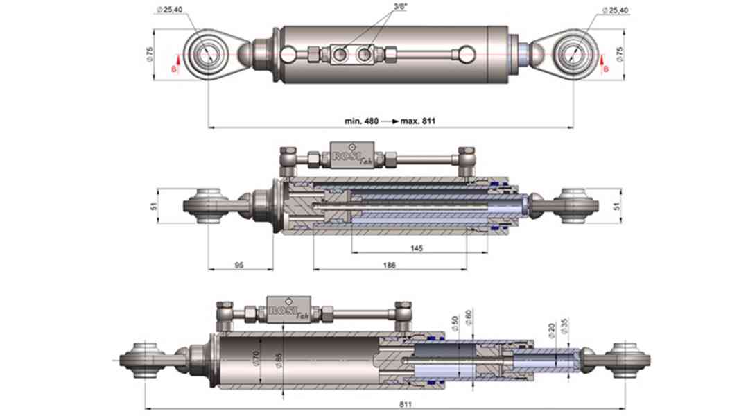 TELESKOPICKÉ HYDRAULICKÉ TŘETÍ BODY - foto 4
