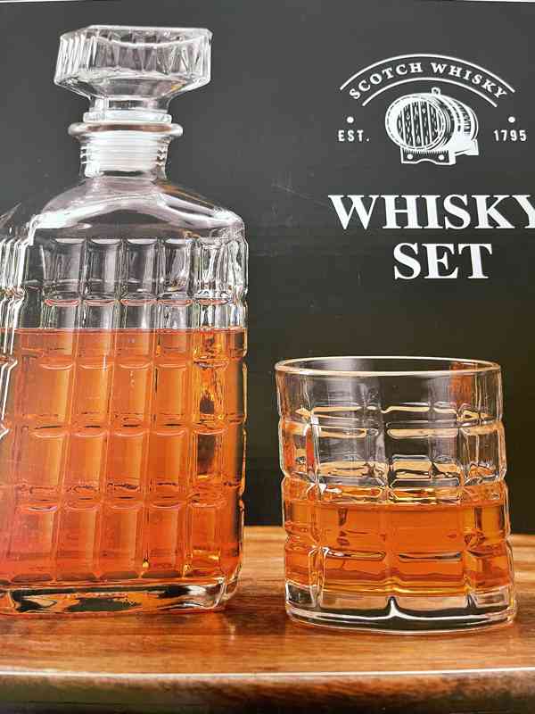 Whisky set sklo - karafa 6x sklenice - foto 1