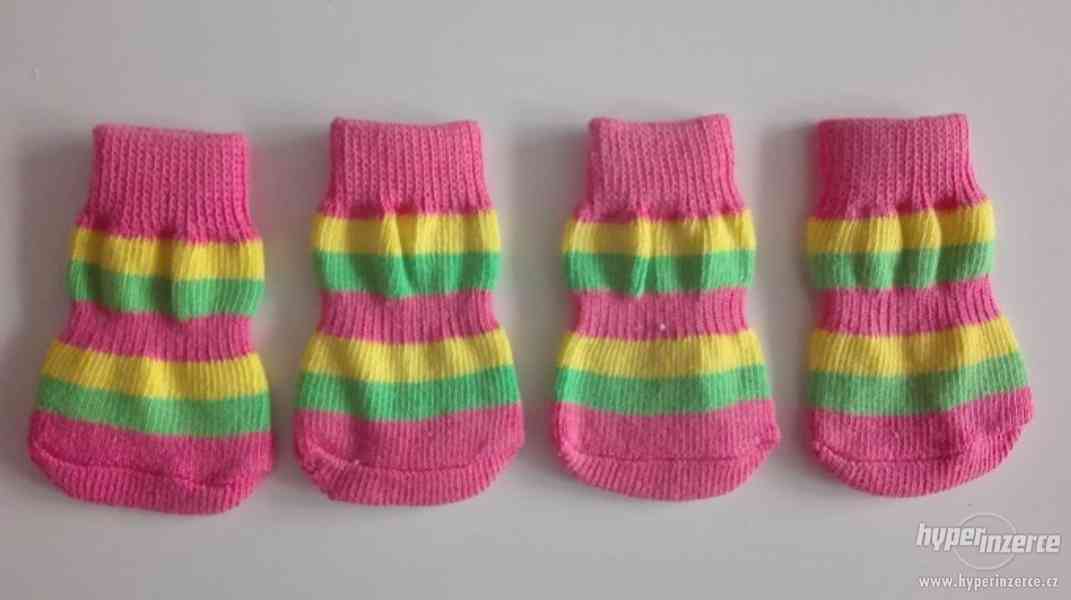 ponožky pro malého psa, L = 9 x 3,5 cm - foto 2