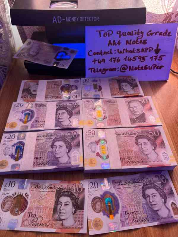 whatsapp +49 176 14595175  - Fake British Pounds   bills 